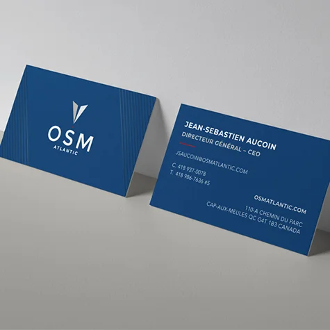 Cartes d'affaires d'OSM Atlantique