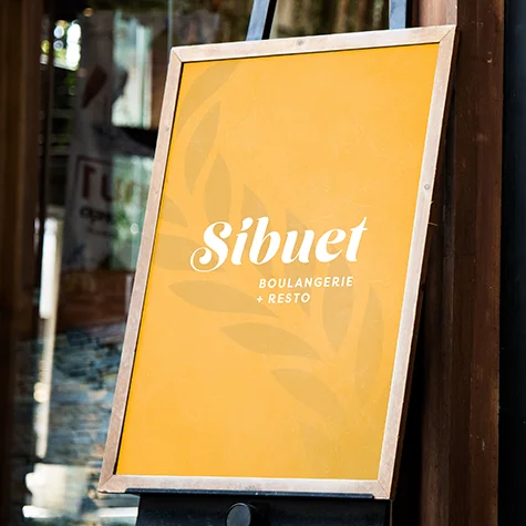Rendu du logo de la boulangerie Sibuet en format affiche